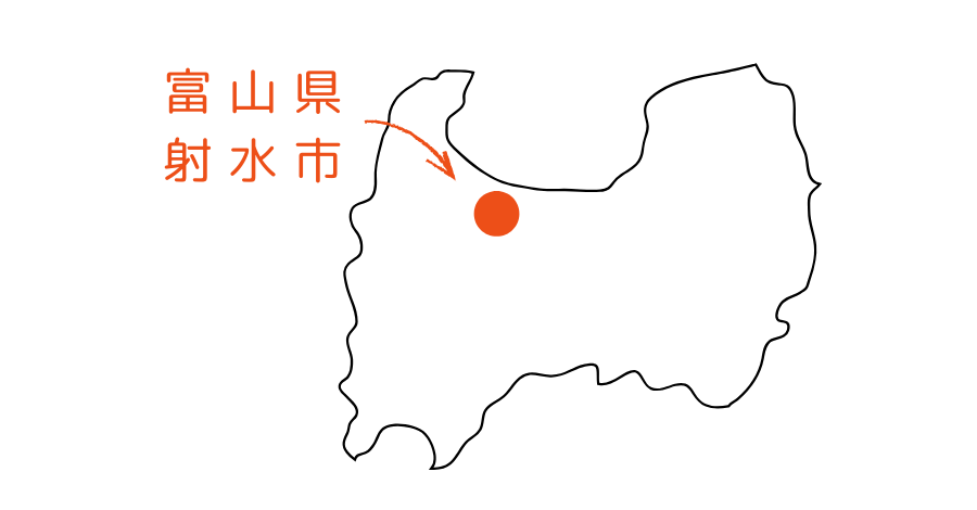 富山県の射水市の地図